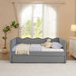 Cozy Gingham Daybed with Trundle Twin Size Sofa Bed