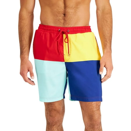 club-room-mens-regatta-color-block-swim-trunks-red-xlarge