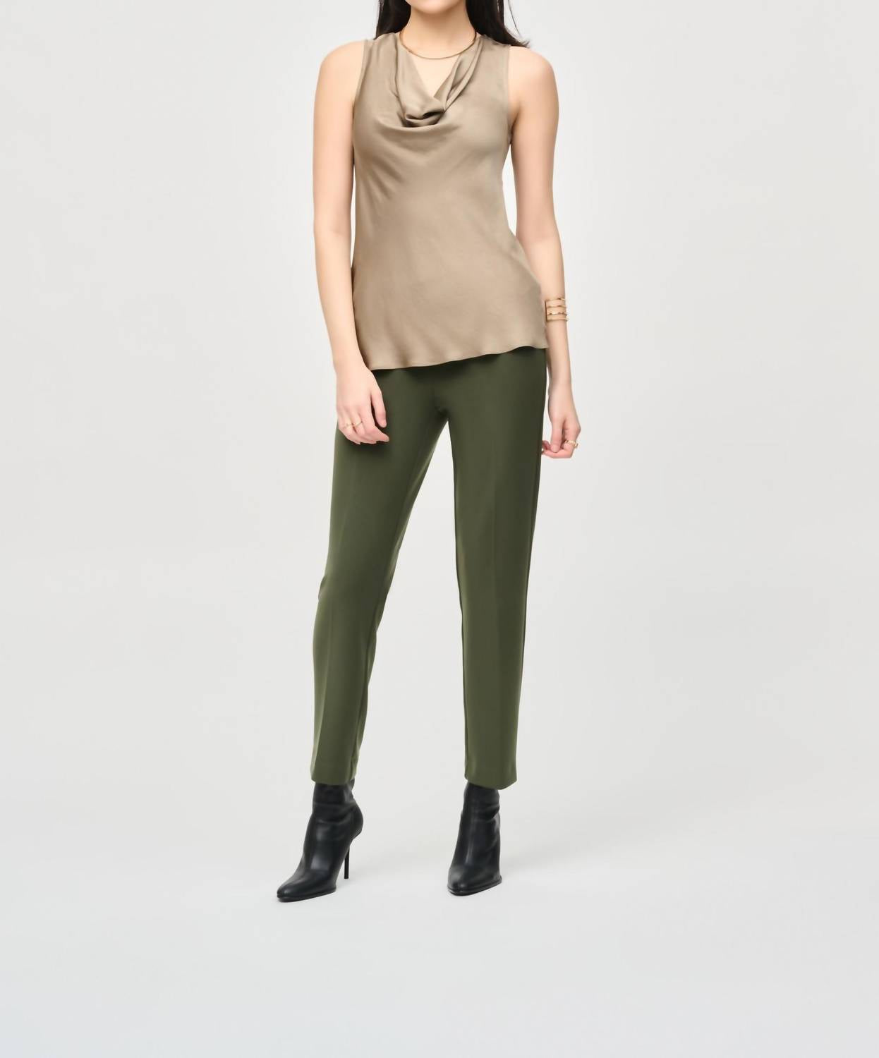 Joseph Ribkoff - Cowl Neck Sleeveless Satin Tank