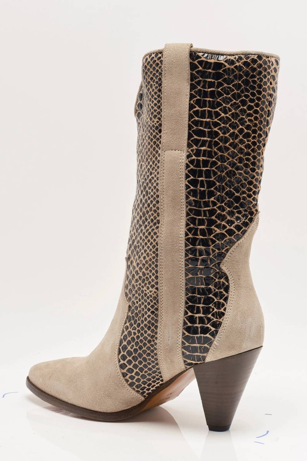 Free People - Women's Snakeskin Feather Heel Boot