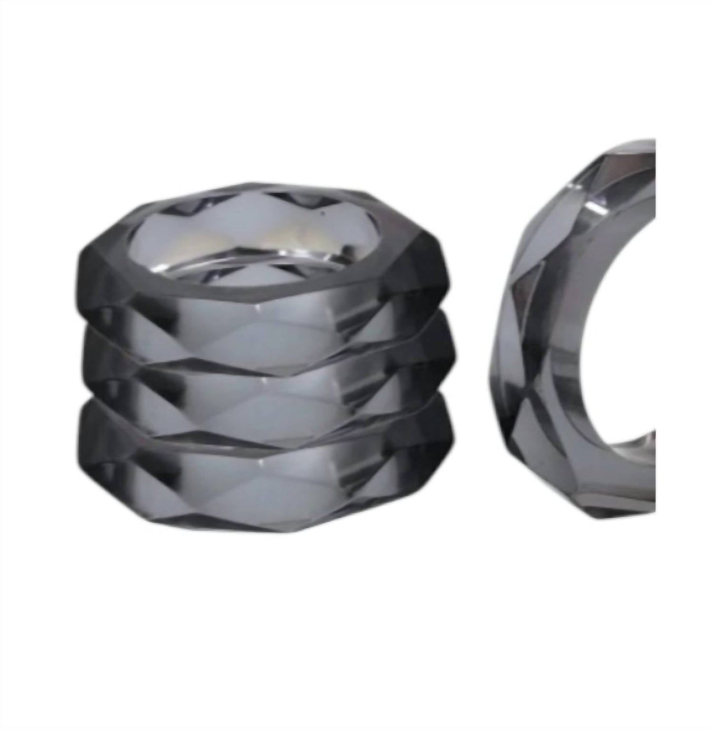 Borrowed Blu - Prism Napkin Rings Set Of 4