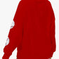 Bibi - Sequin Baseball Patches French Terry Pullover Top