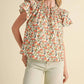 &Merci - Floral Flutter Sleeve Blouse