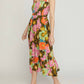 Entro - Floral Smocked Midi Dress
