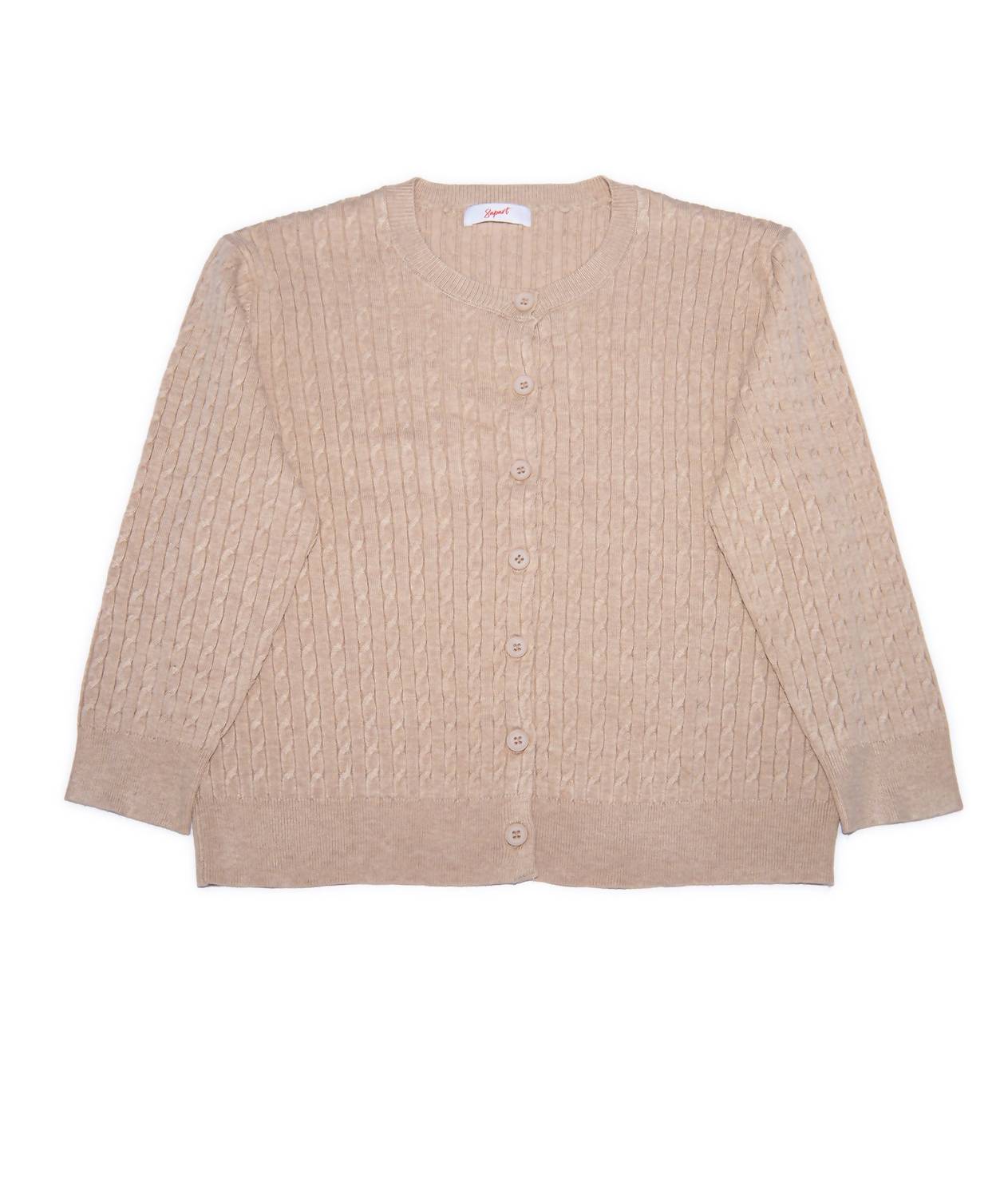 8Apart - Junior Women's Arden Cable Knit Cardigan