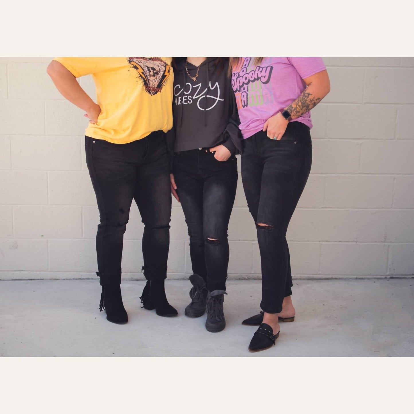 Risen - Relaxed Skinny Distressed Jeans