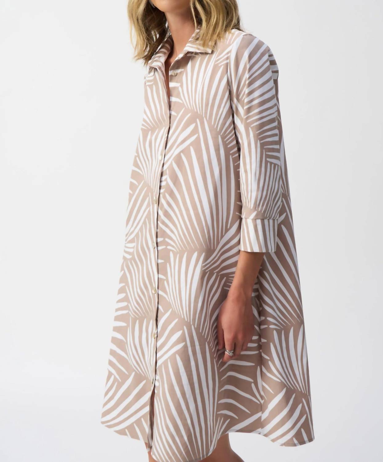 Joseph Ribkoff - Tropical Print Poplin Shirt Dress