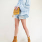 Easel - Ruffled Poplin Woven Blouse