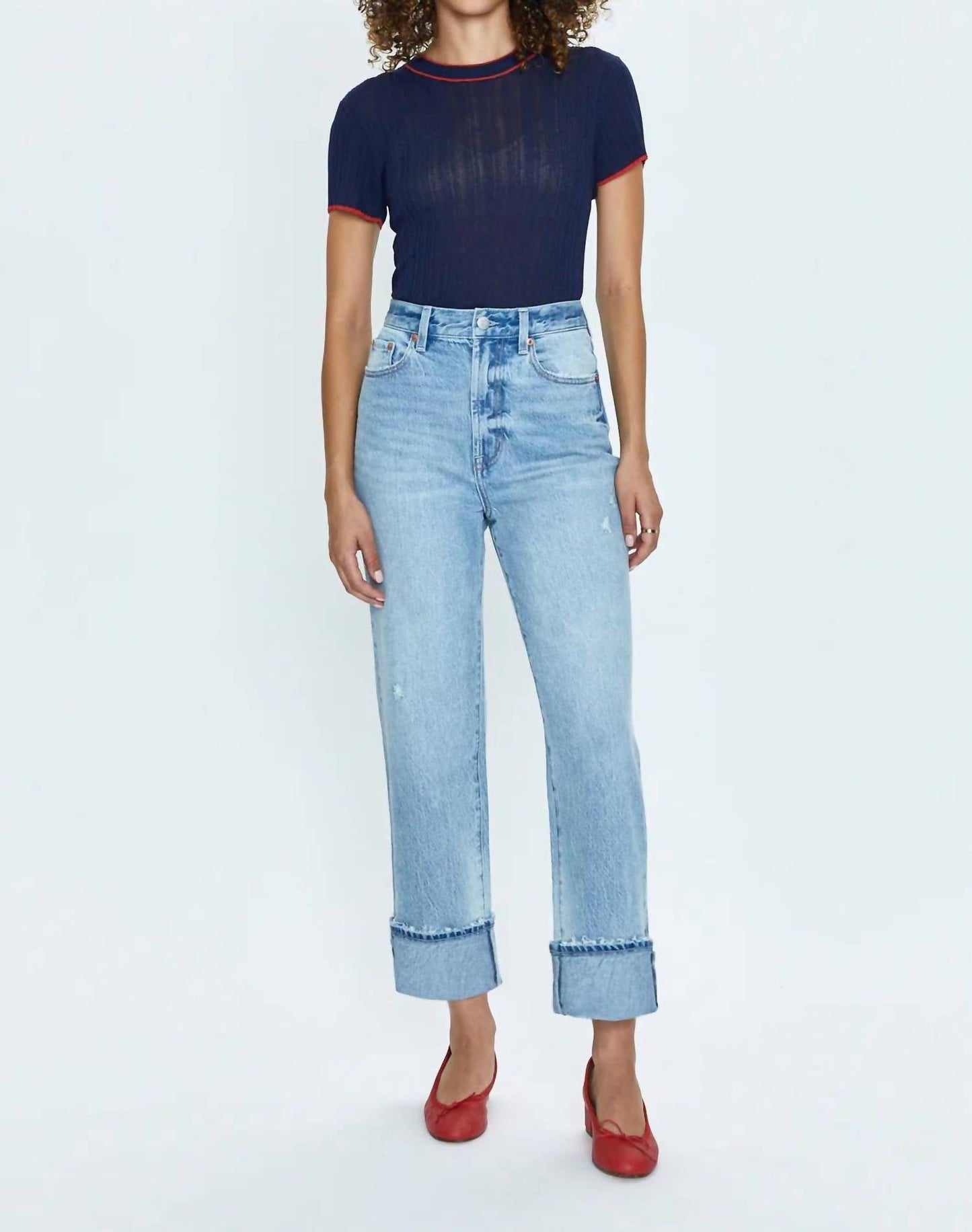 Pistola - Cassie Cuffed Crop Super High Rise Straight Jeans
