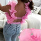 Entro - Backless Ruffled Tank Top