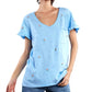 Billy T - Rosey Embroidered Flower Tee