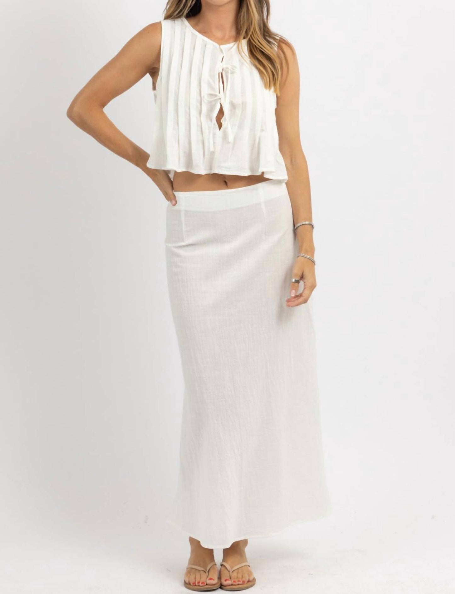 1 Fashion - Rita Linen Skirt Set