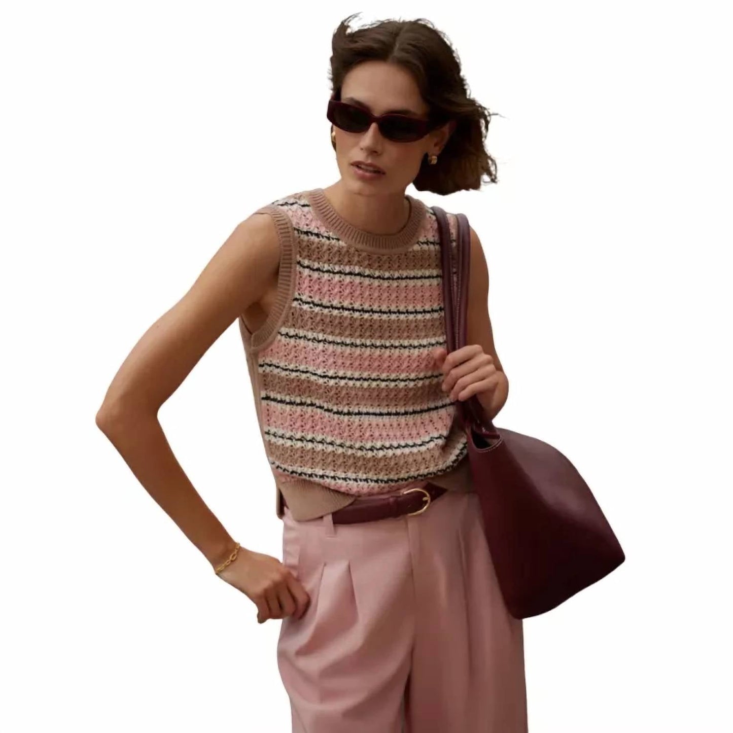 Varley - Deeley Stripe Stitch Tank