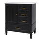 30" Bathroom Vanity With Sink, 3 Drawers, Adjustable Feet