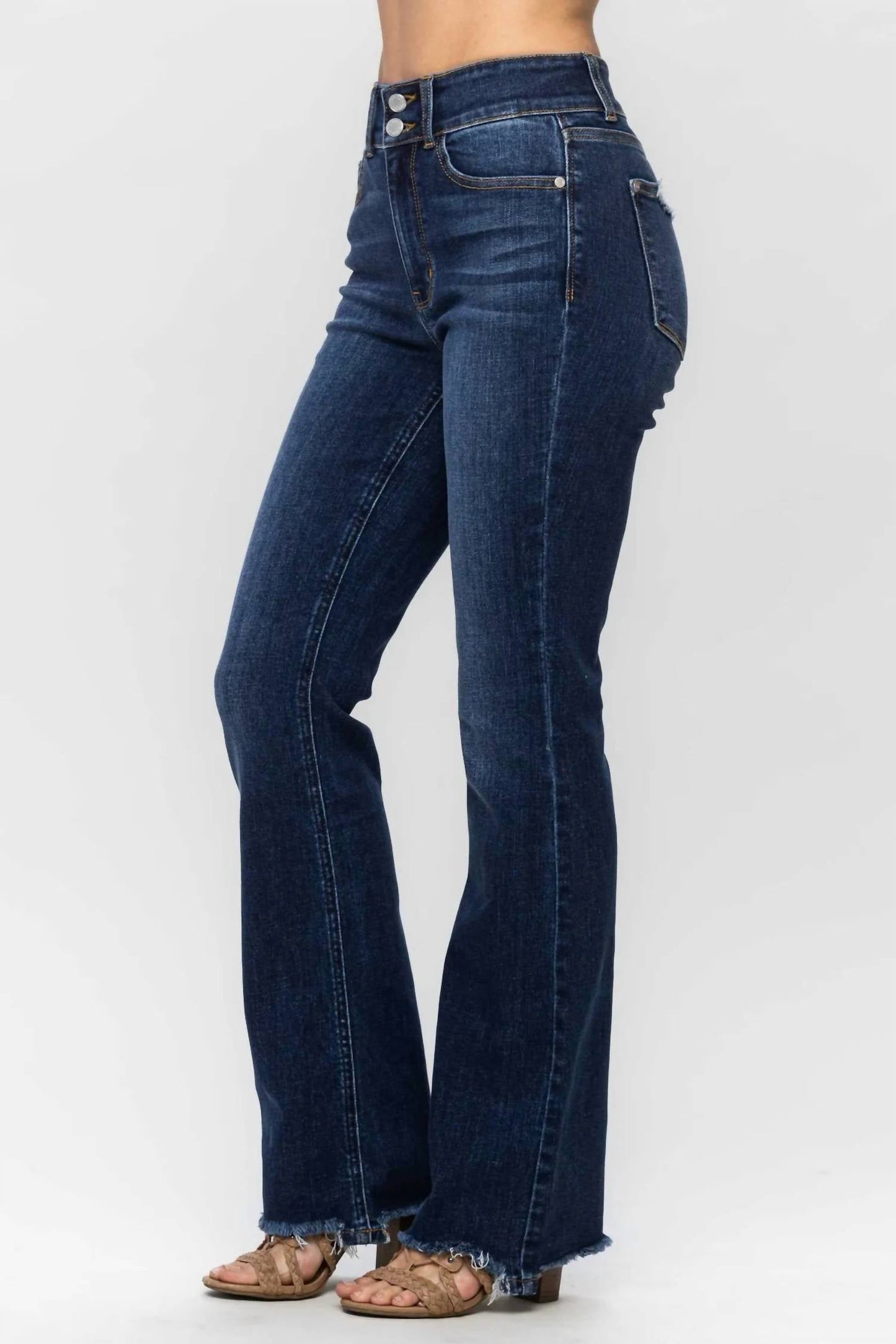 Judy Blue - High Waist Vintage Frayed Hem Bootcut Jean