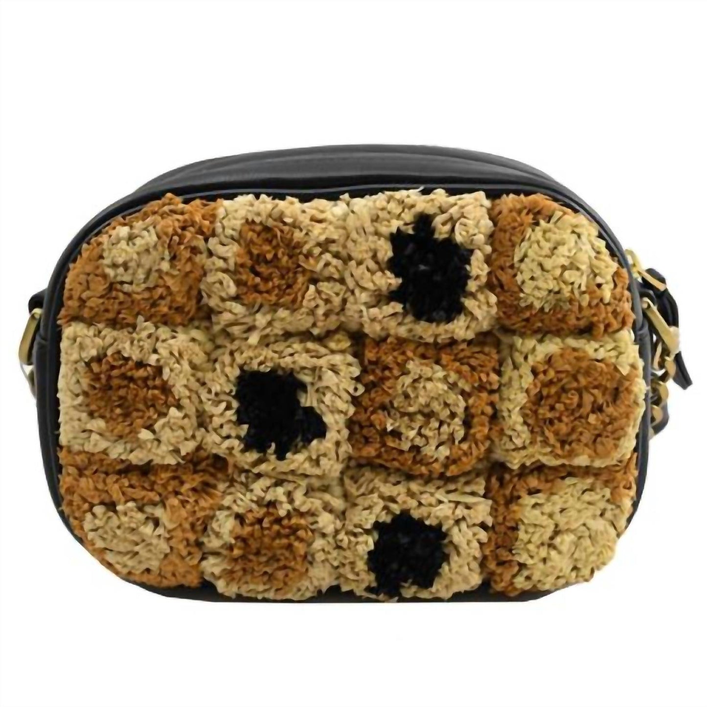 Tory Burch - Kira Straw Patchwork Crossbody Camera Bag