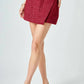 2.7 August Apparel - Holiday Chateau Tweed Mini Skirt