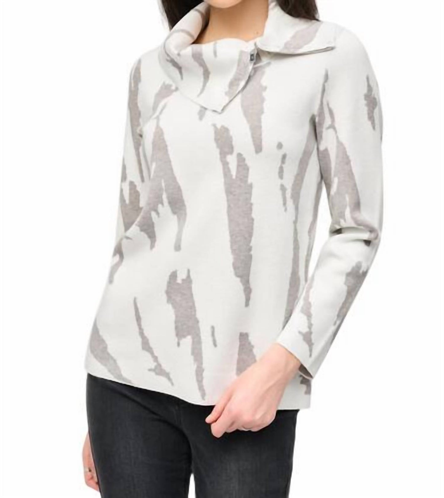 Joseph Ribkoff - Cowl Neck Abstract Top