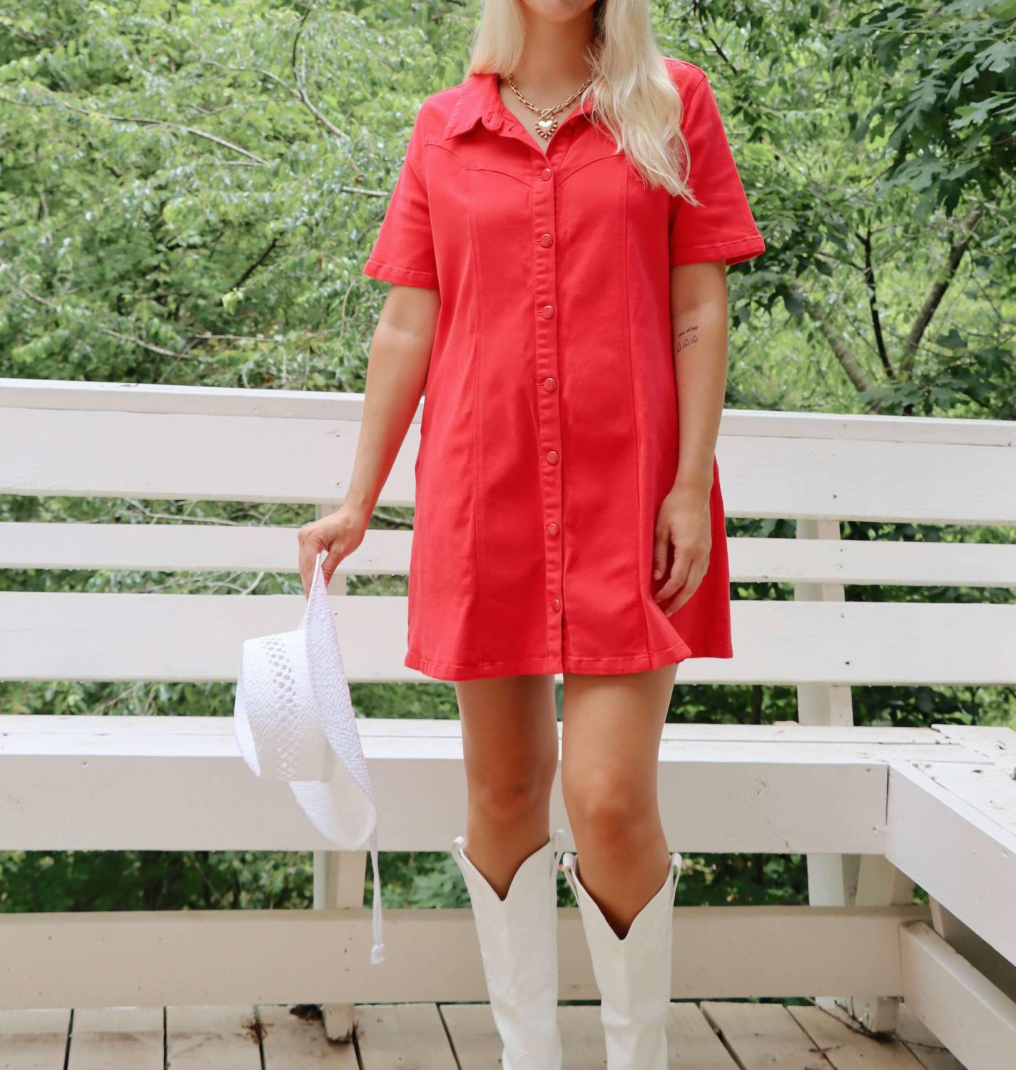 2.7 August Apparel - Love Me Denim Mini Dress
