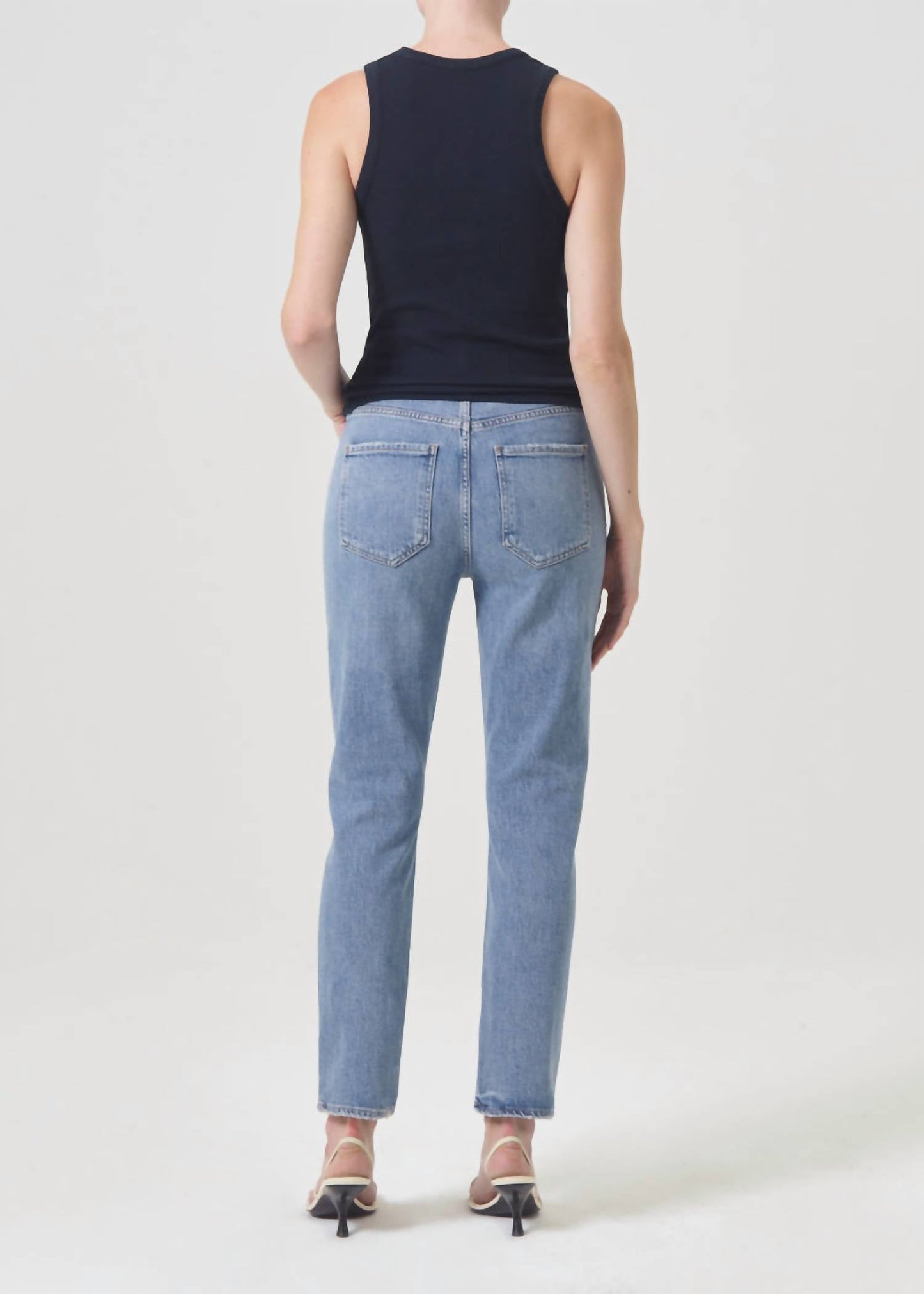 Agolde - Riley Long High Rise Straight Leg Jeans