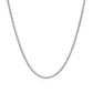 14k व्हाइट गोल्ड राउंड व्हीट चेन 1.5mm