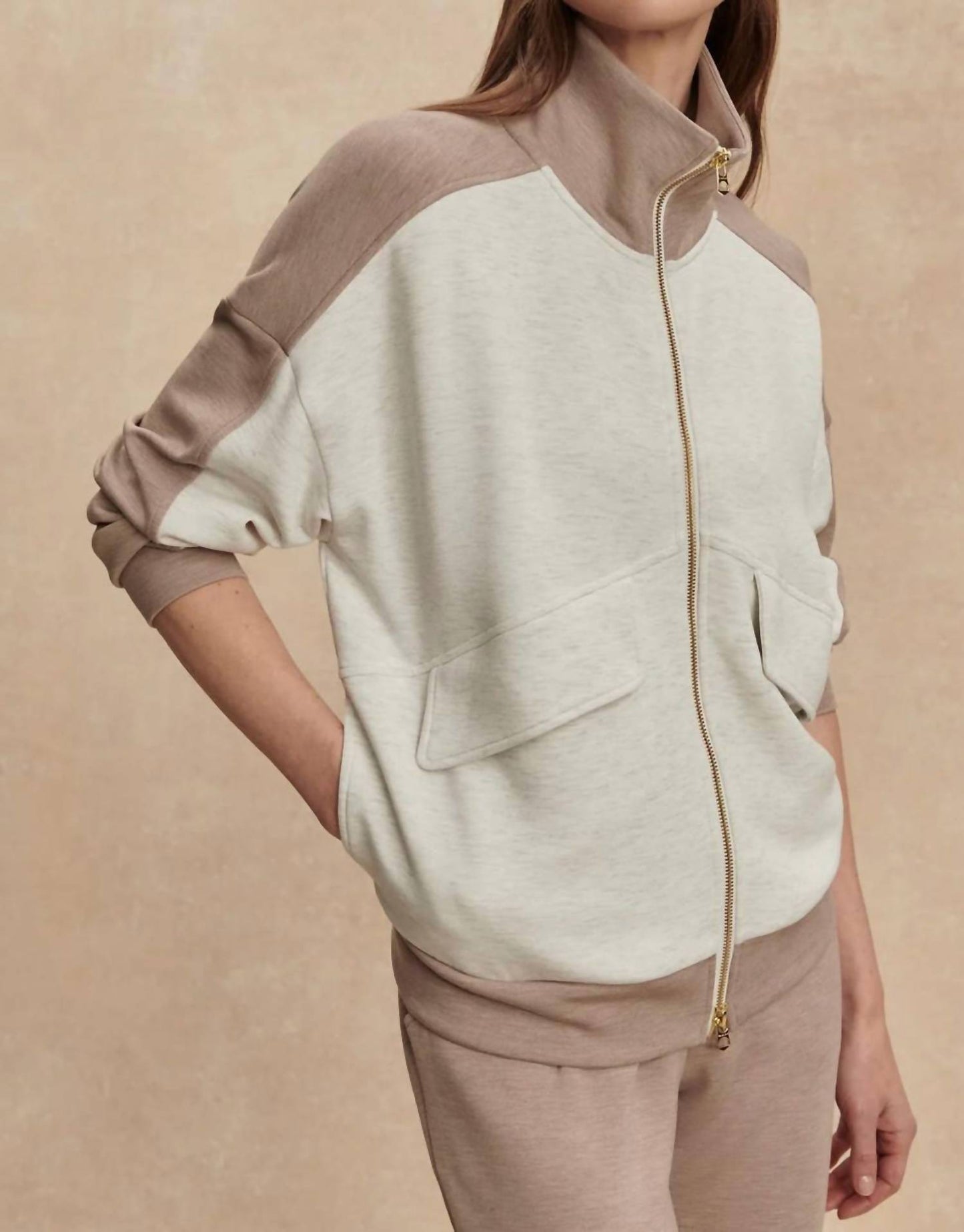 Varley - Garcia 2 Tone Zip Through Sweat