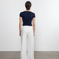 Enza Costa - SUPIMA BABY RIB CROPPED TEE