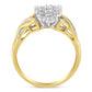 10K Yellow Gold Round And Baguette-Cut Diamond Ring (1/2 Cttw, H-I Color, I1-I2 Clarity) - Size 6