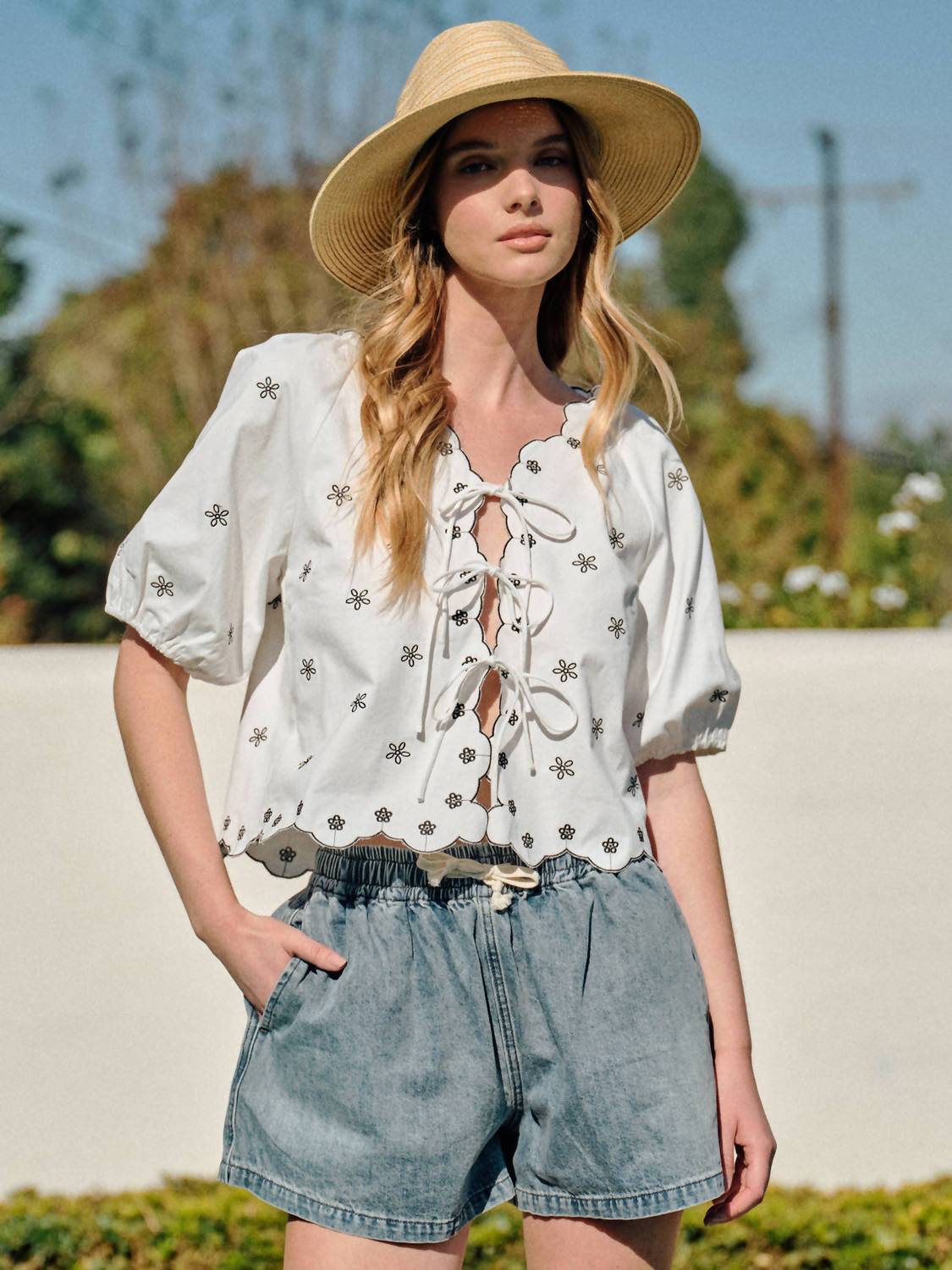 Aaron & Amber - Fleur Tie Top