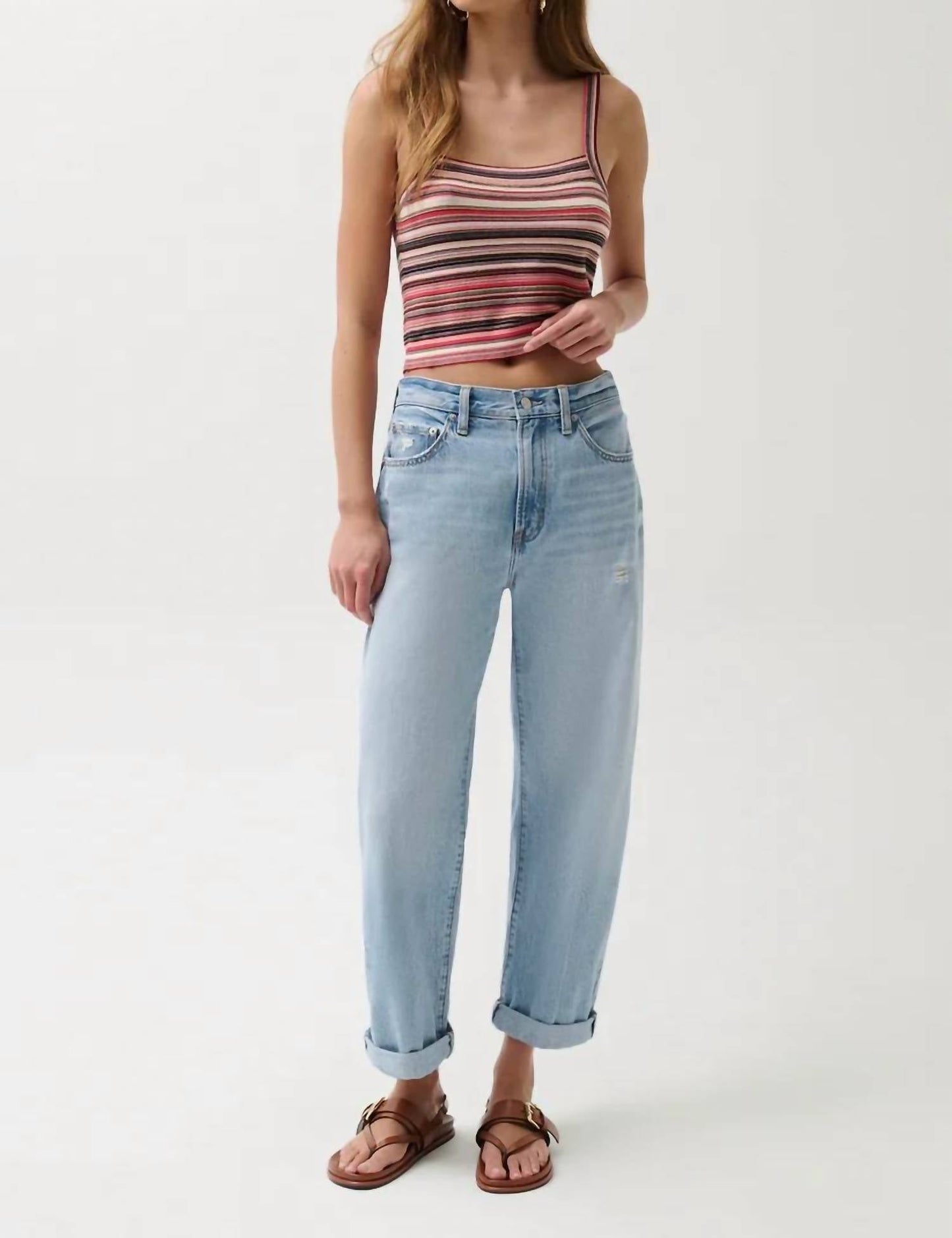 Pistola - Donny Bowed Wide Leg Jeans