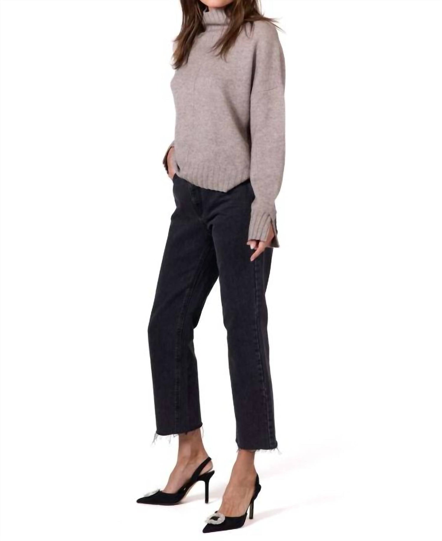 0039 Italy - Nima Mock Neck Wool Blend Sweater