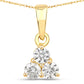 0.33 Carat Genuine Lab Grown Diamond 14K Yellow Gold Pendant