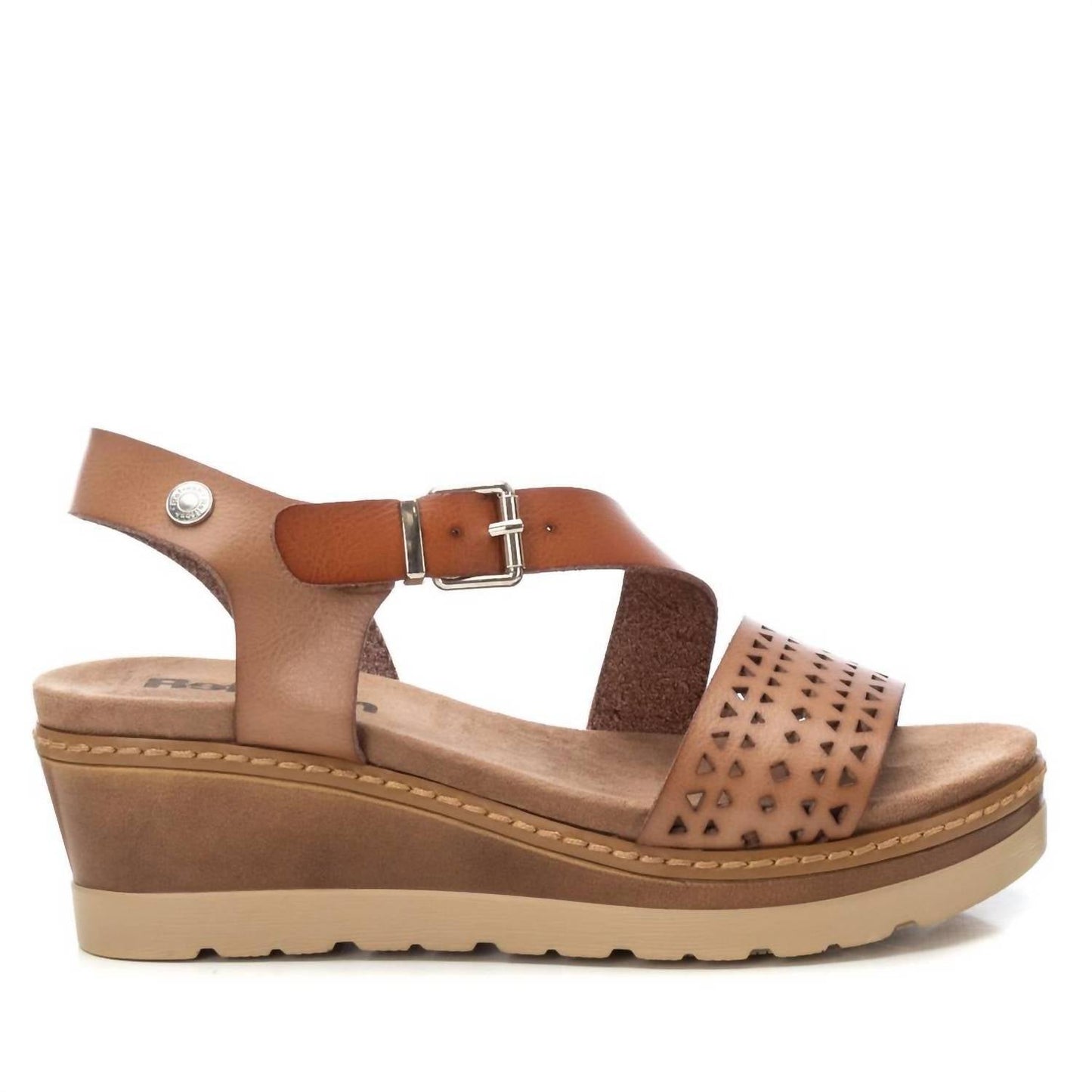 Xti - Women's Crossed Strap Wedge Sandals