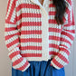 A.Ren - Balboa Avenue Striped Knit Cardigan