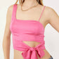 Free People - Mila Tie Front Crop Top