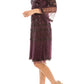 Aidan Mattox - Embellished Three-quarter Sleeve Evening Dress