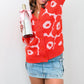 &Merci - Floral Knit Sweater Cardigan