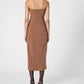 French Connection - AZRA TWILL STRAPLESS MIDI DRESS