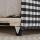 Cozy Gingham Daybed with Trundle Twin Size Sofa Bed