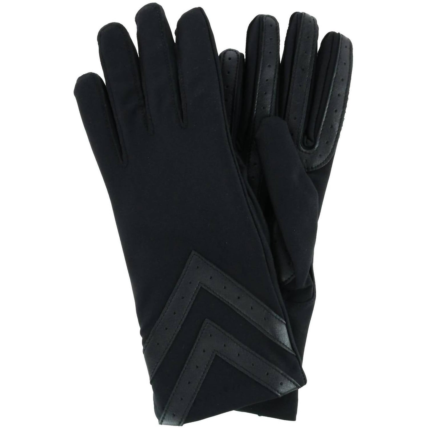 Isotoner - Women’s Smartdri Chevron Spandex Stretch Touchscreen Gloves