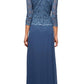 Alex Evenings - Petite Lace & Chiffon Gown With Scallop Edge Detail