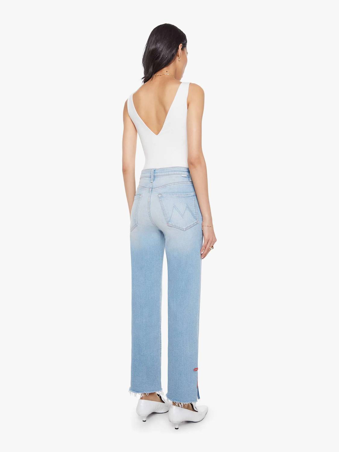 Mother - Rambler Zip Slice Hover Fray Jean