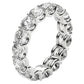 Round Cut Lab Grown Diamond Eternity Ring in 14k White Gold (5 cttw FG/VS2)