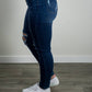 Judy Blue - Women's High Rise Button Fly Cuffed Skinny Jeans