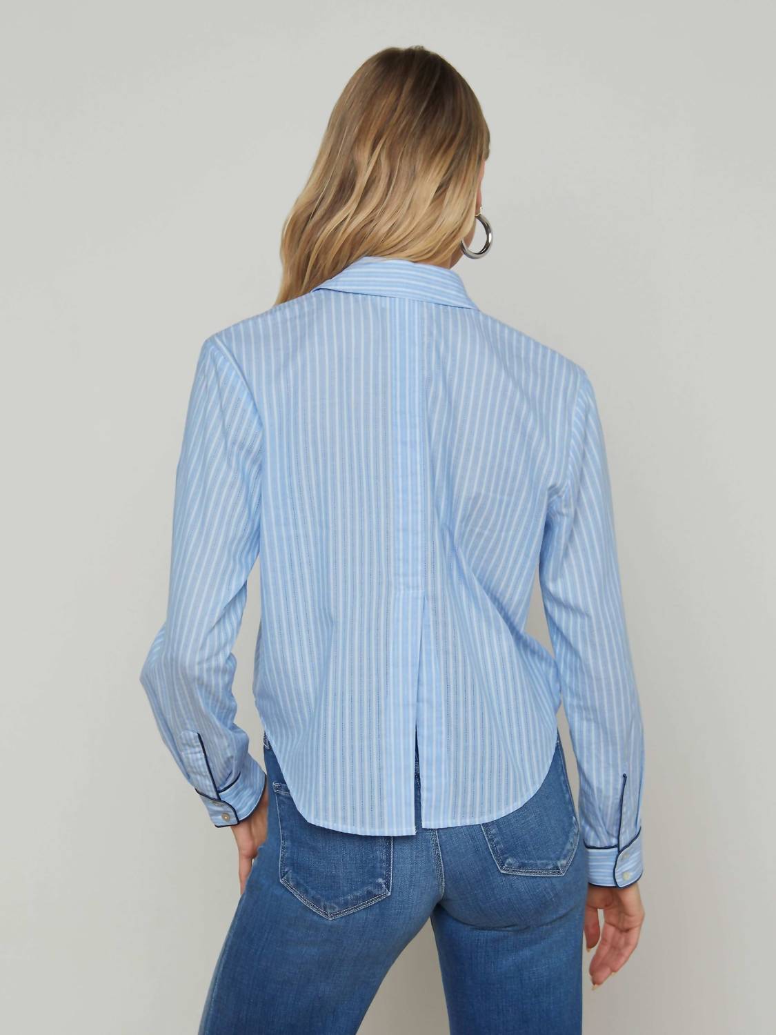 L'Agence - Cosette Cropped Poplin Shirt