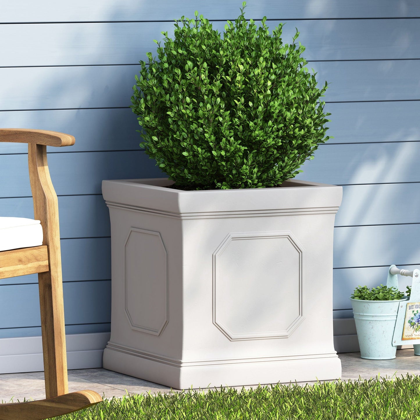 Durable White Ceramic Planter