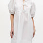 Ganni - Cotton Poplin Tie String Mini Dress