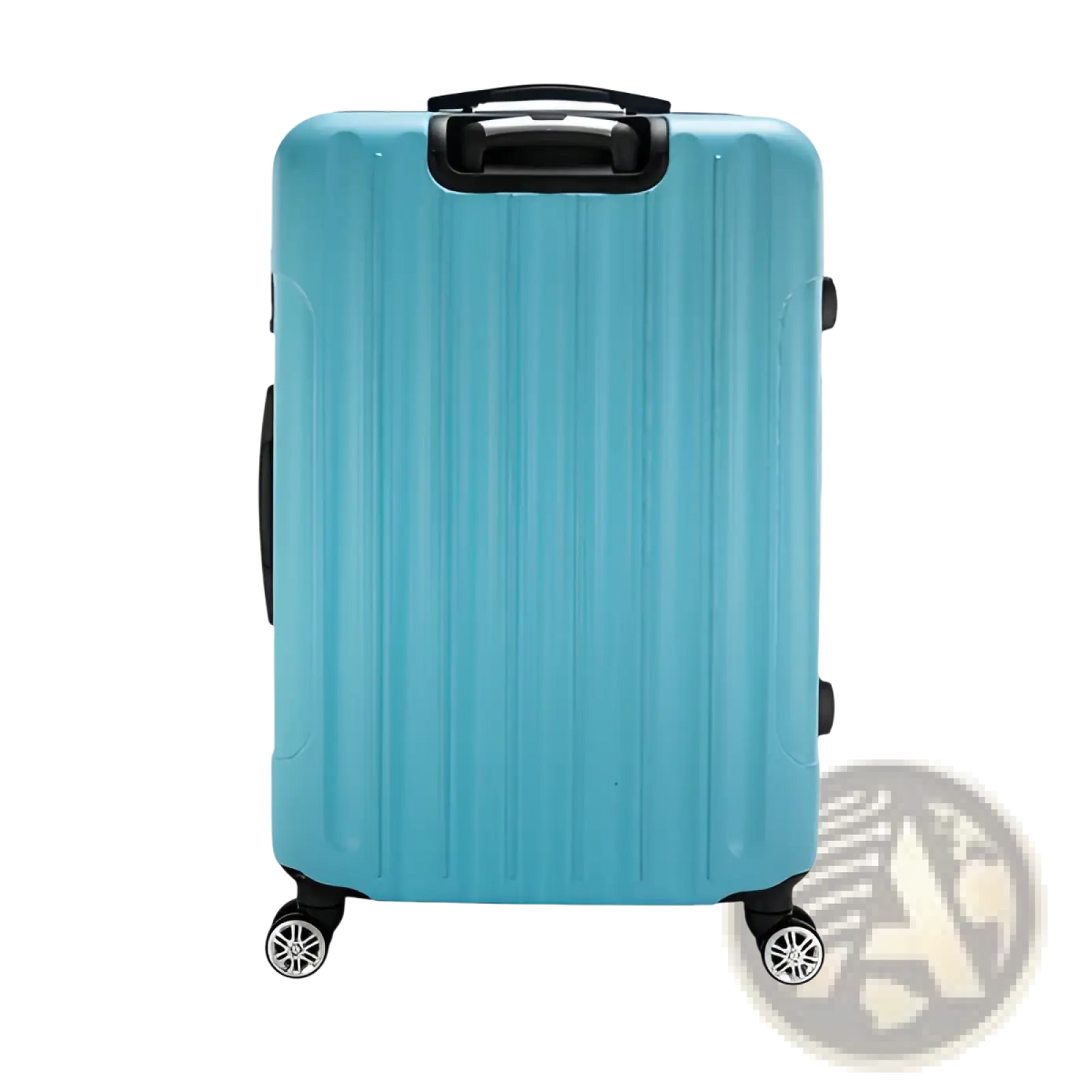 3-in-1 Blue Textured Rolling Hardshell Suitcase Set