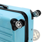 3-in-1 Blue Textured Rolling Hardshell Suitcase Set