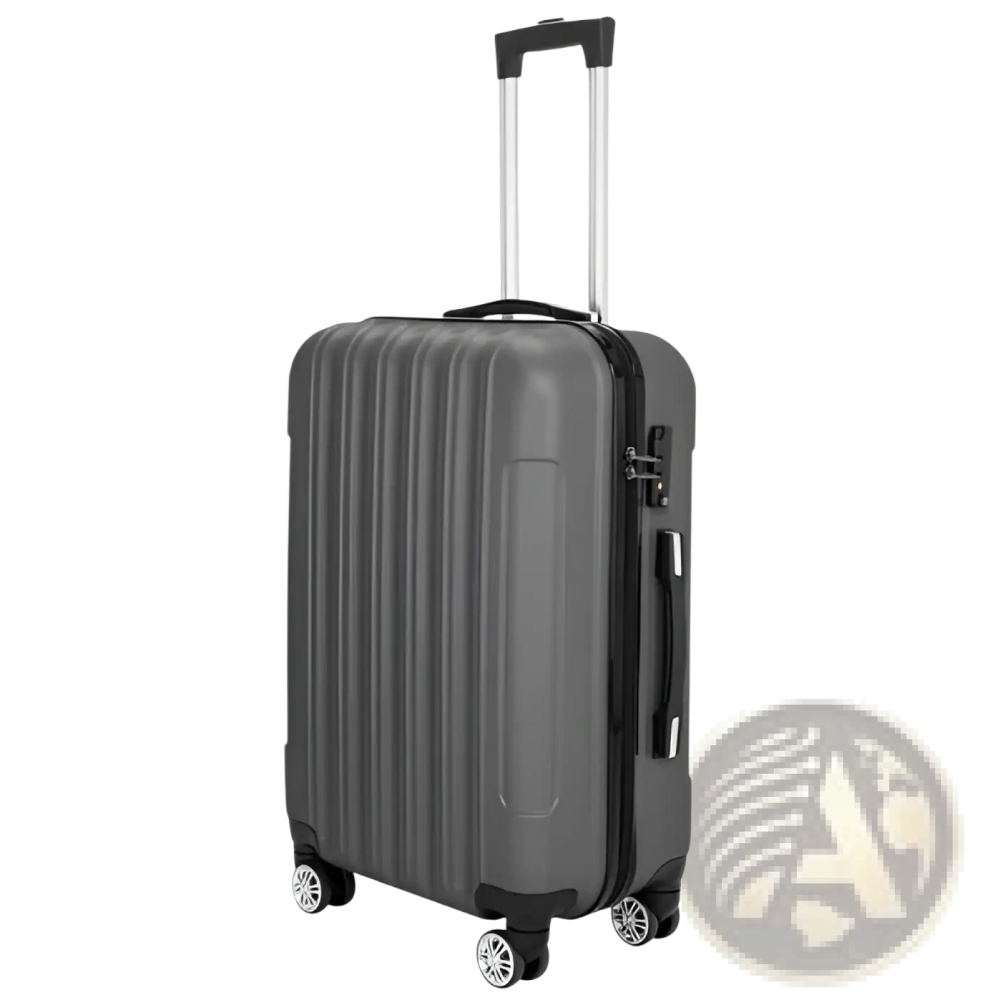 3-in-1 Dark Gray Hard Shell Spinner Luggage Set